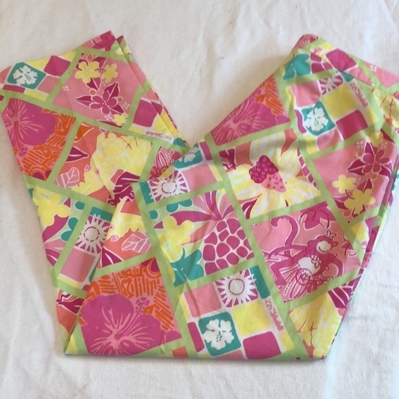 Lilly Pulitzer Colorful Capris Size 6 Diamondhead vintage - Picture 5 of 6